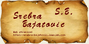 Srebra Bajatović vizit kartica